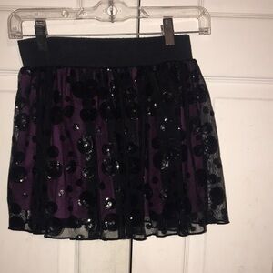 Girl’s Sequined Overlay Skirt
